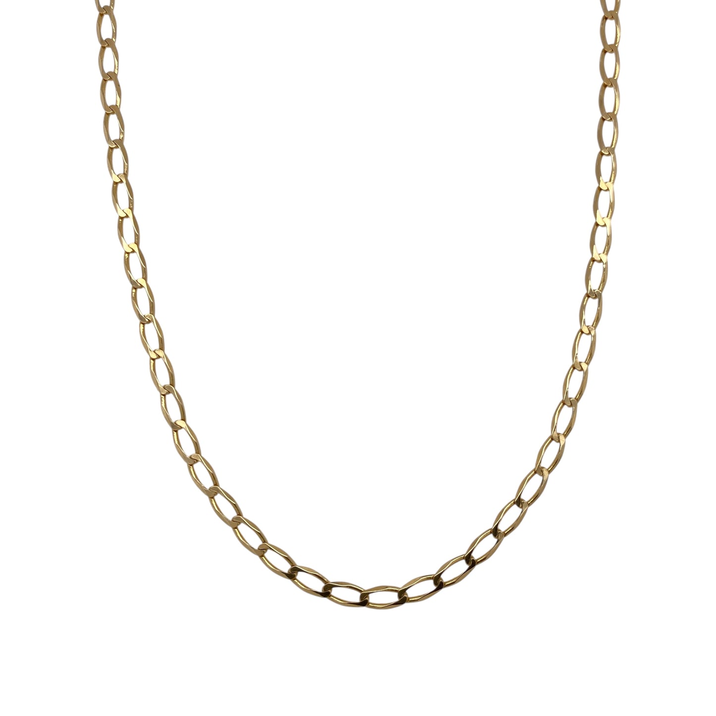 9ct Gold 22" Open Curb Chain