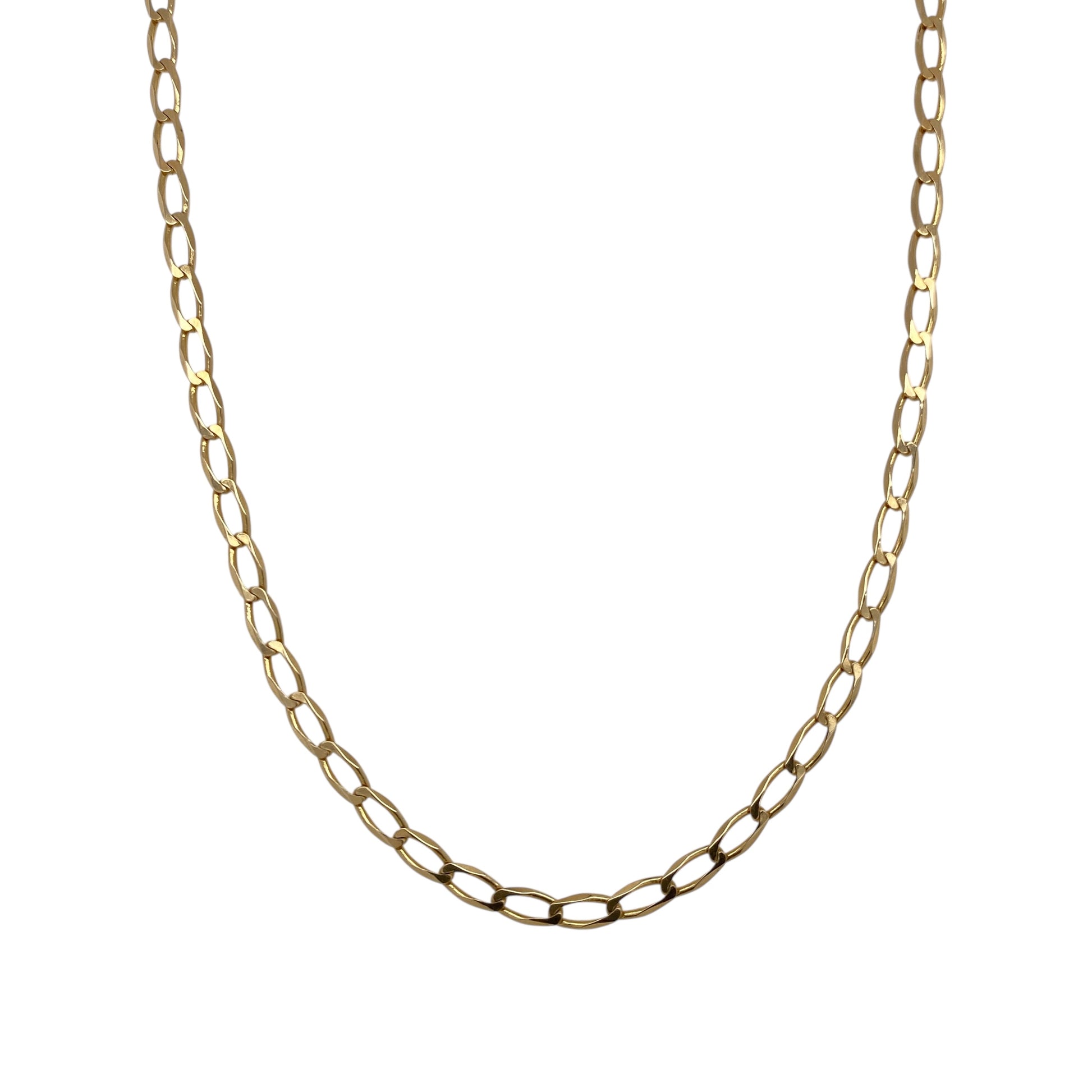 9ct Gold 22" Open Curb Chain