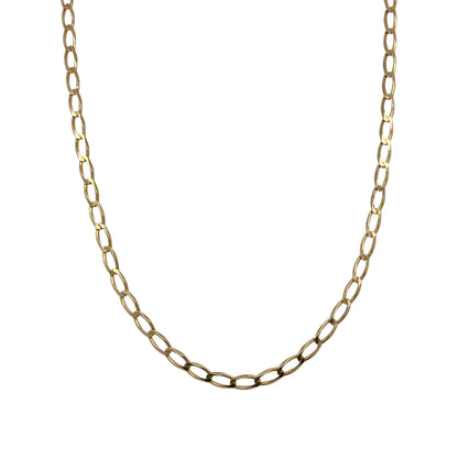 9ct Gold 22" Open Curb Chain