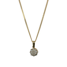 Load image into Gallery viewer, 9ct Gold &amp; Diamond Set Cluster 18&quot; Necklace
