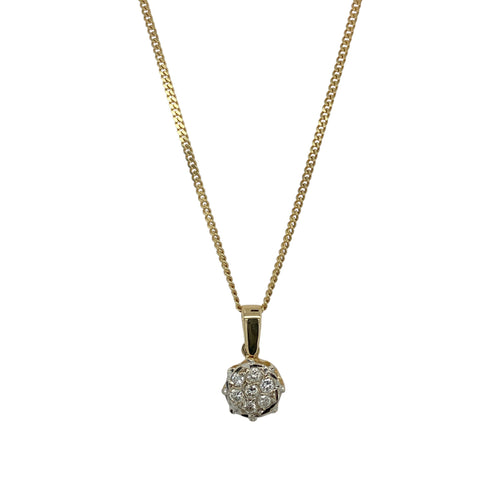 9ct Gold & Diamond Set Cluster 18