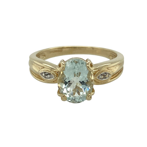 9ct Gold & Blue Stone Set Ring