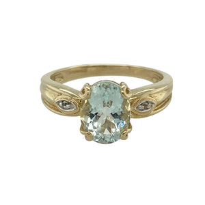 9ct Gold & Blue Stone Set Ring