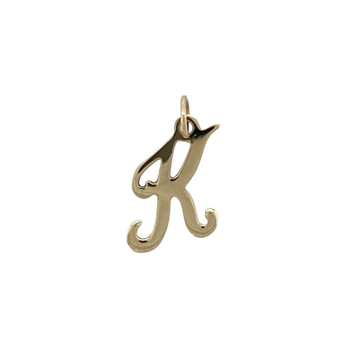 9ct Gold 'K' Initial Pendant