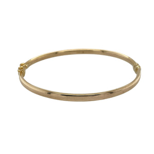 9ct Gold Plain Hinged Bangle
