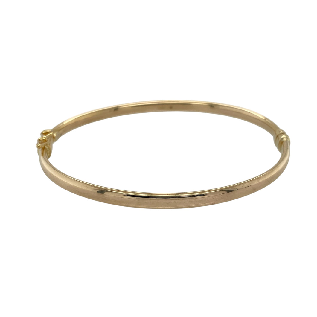 9ct Gold Plain Hinged Bangle
