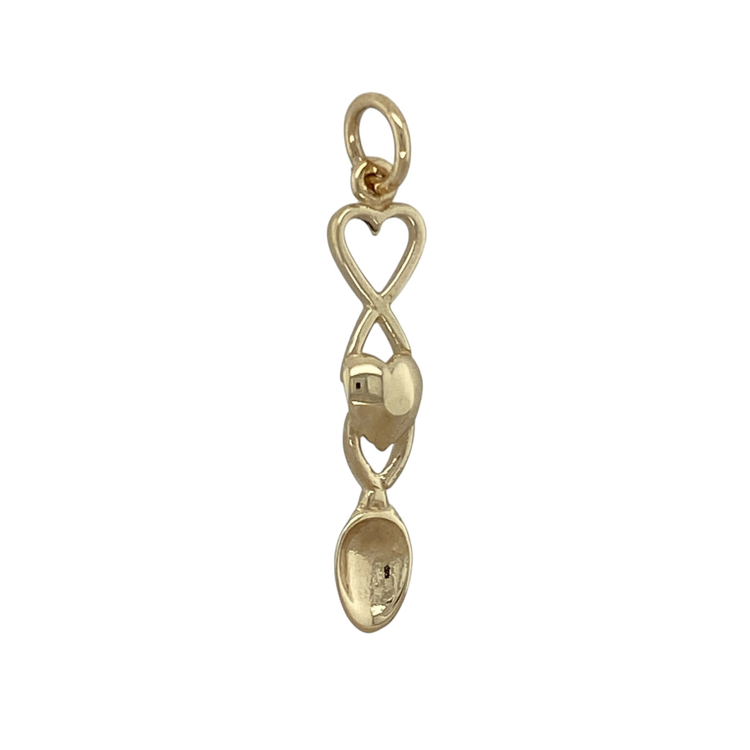 9ct Gold Heart Lovespoon Pendant