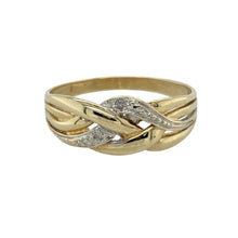 Load image into Gallery viewer, 9ct Gold &amp; Diamond Set Swirl Knot Ring
