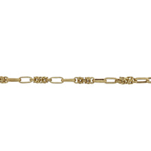 Load image into Gallery viewer, 9ct Gold Oval Link and Byzantine 8&quot; Bracelet

