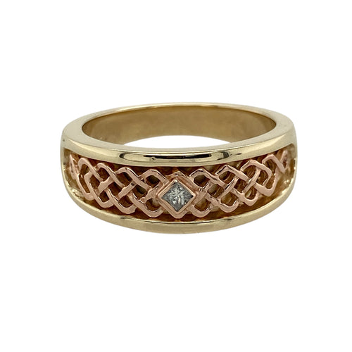 9ct Gold & Diamond Set Lady Guinevere Clogau Band Ring