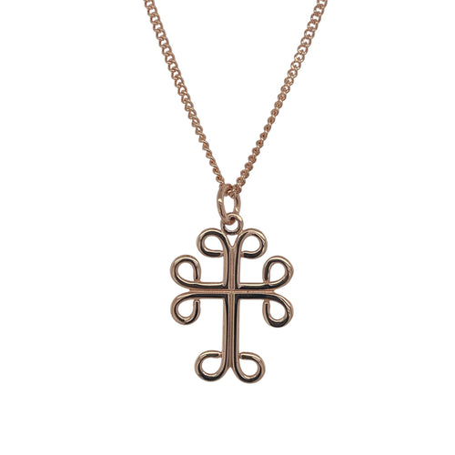 9ct Welsh Gold Celtic Style Cross 18