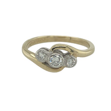 Load image into Gallery viewer, 9ct Gold &amp; Diamond Set Twist Trilogy Ring
