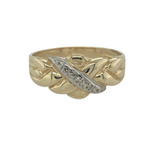 Load image into Gallery viewer, 9ct Gold &amp; Diamond Set Puzzle Style Ring

