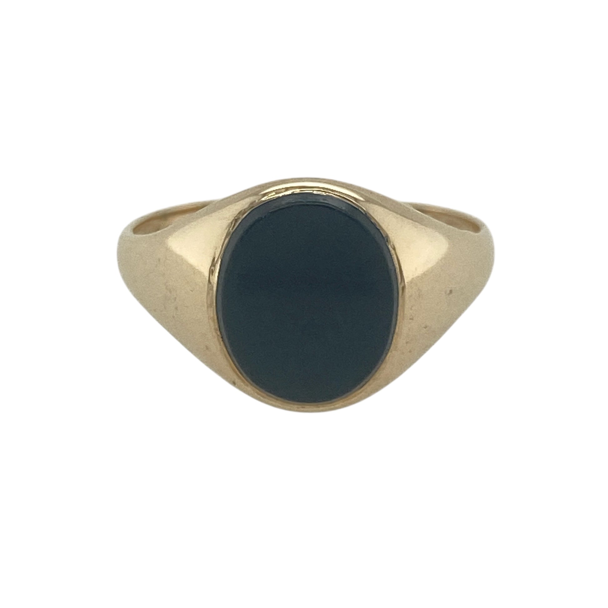 9ct Gold & Onyx Set Oval Signet Ring