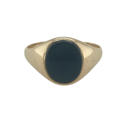 9ct Gold & Onyx Set Oval Signet Ring