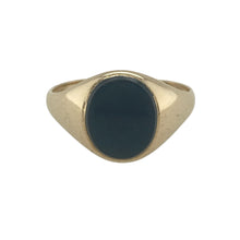 Load image into Gallery viewer, 9ct Gold &amp; Onyx Set Oval Signet Ring
