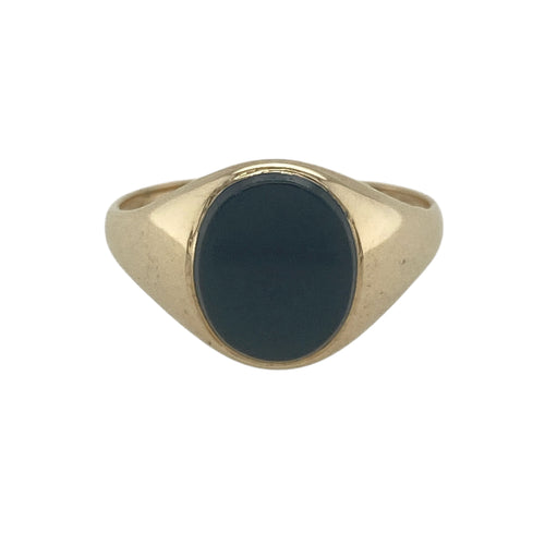 9ct Gold & Onyx Set Oval Signet Ring