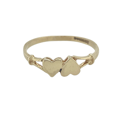 9ct Gold Double Heart Ring