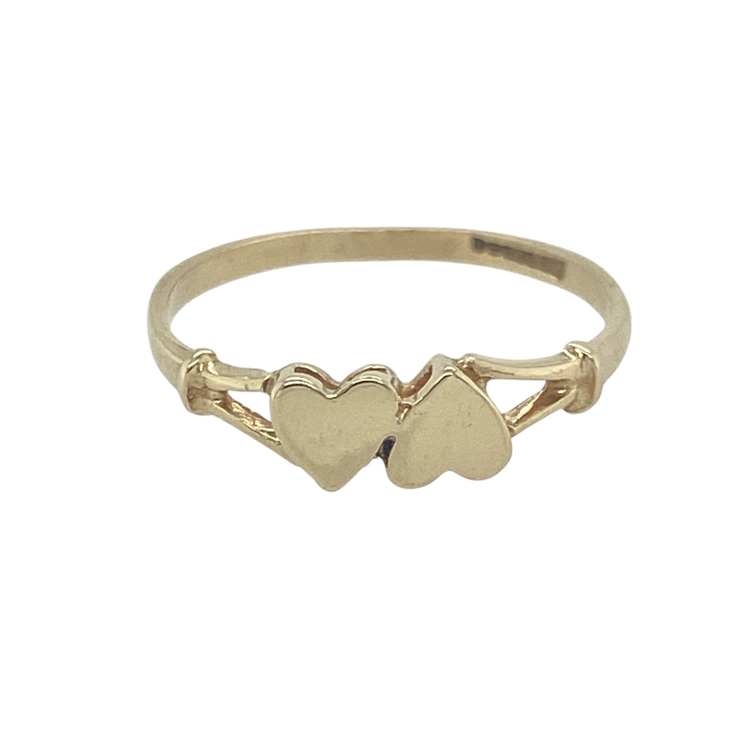 9ct Gold Double Heart Ring