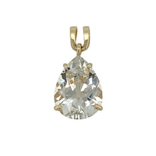 Load image into Gallery viewer, 9ct Gold &amp; Cubic Zirconia Set Teardrop Pendant
