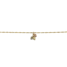 Load image into Gallery viewer, 9ct Gold 10&quot; Singapore Heart Drop Anklet
