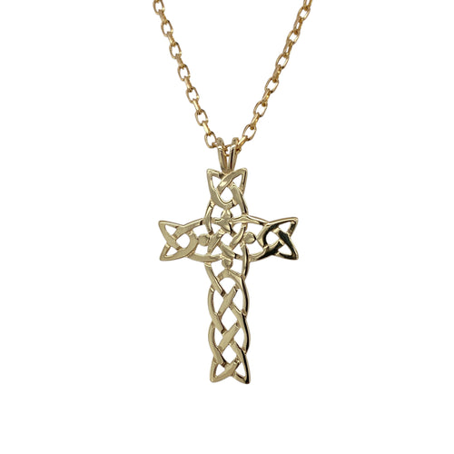 9ct Gold Celtic Style Cross 18