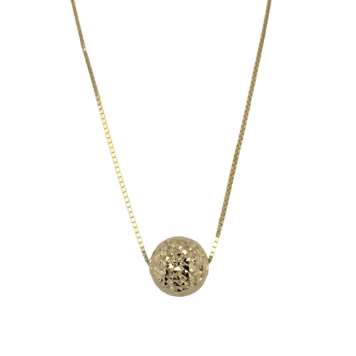 9ct Gold Diamond Cut Ball 20