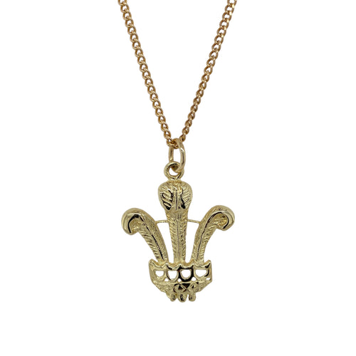 9ct Gold Welsh Three Feathers 20
