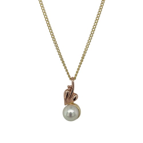 9ct Gold & Pearl Set Clogau 18