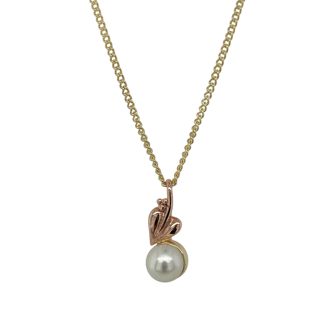 9ct Gold & Pearl Set Clogau 18