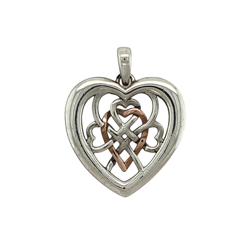 925 Silver Clogau Royalty Heart Pendant