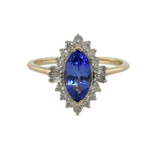 Load image into Gallery viewer, 9ct Gold Diamond &amp; Tanzanite Set Cluster Ring
