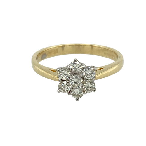 18ct Gold & Diamond Set Cluster Ring