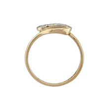 Load image into Gallery viewer, 9ct Gold &amp; Platinum Diamond Set Art Deco Style Swirl Ring
