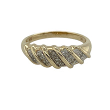 Load image into Gallery viewer, 9ct Gold &amp; Diamond Set Twist Band Ring
