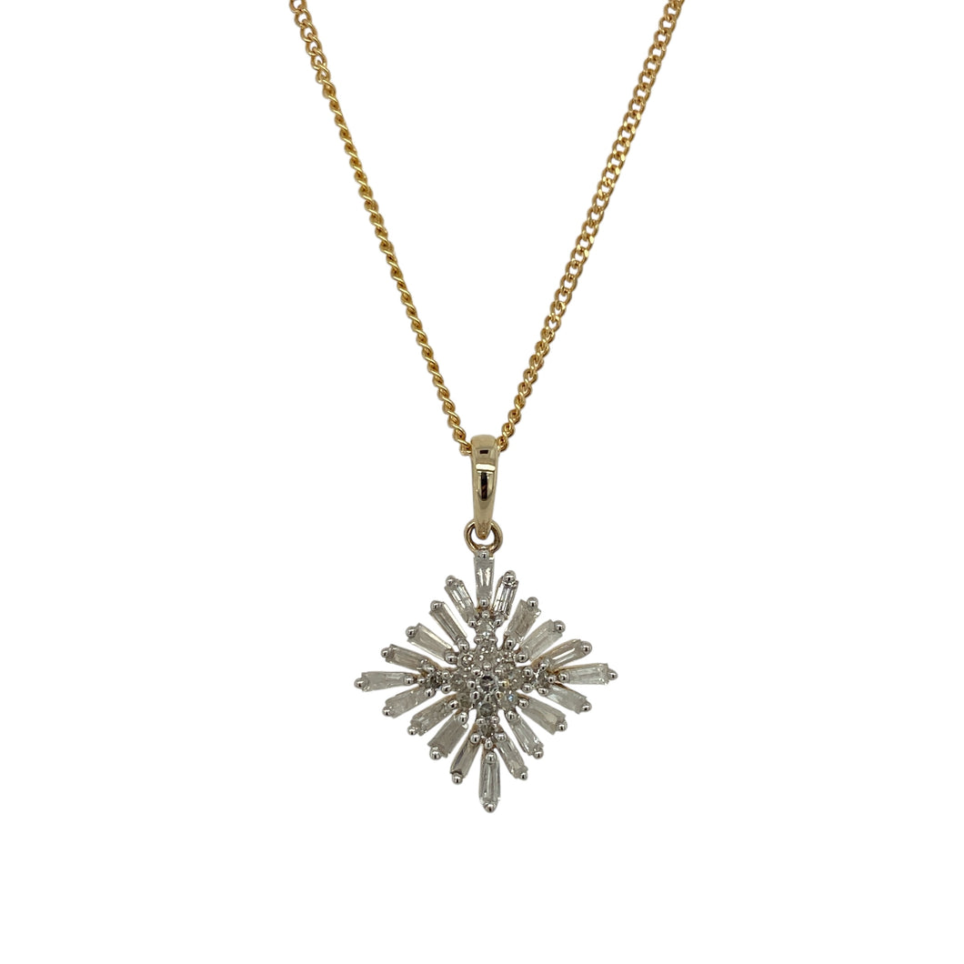 9ct Gold & Diamond Set Cluster 20