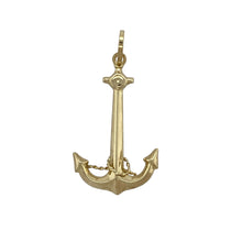 Load image into Gallery viewer, Bring symbolic charm and classic style to your collection with this pre-owned 9ct yellow gold anchor pendant, a timeless design representing hope, stability, and strength—perfect as a meaningful keepsake or everyday accessory.

Design: The pendant features a traditional anchor motif, detailed with a polished finish for a refined nautical look.
Material: Made from 9-carat yellow gold, the polished surface enhances the design with a warm golden shine.

