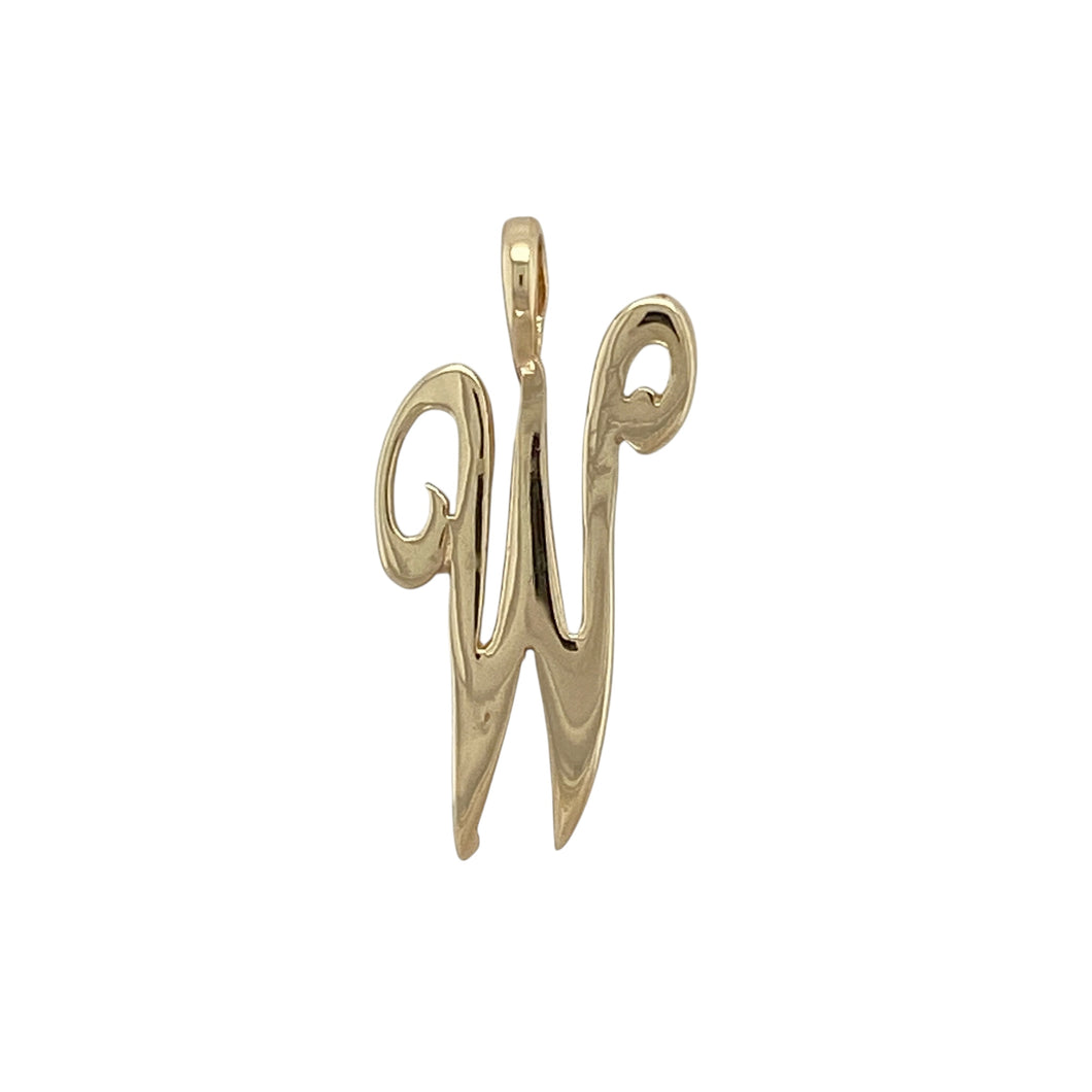 9ct Gold Initial 'W' Pendant
