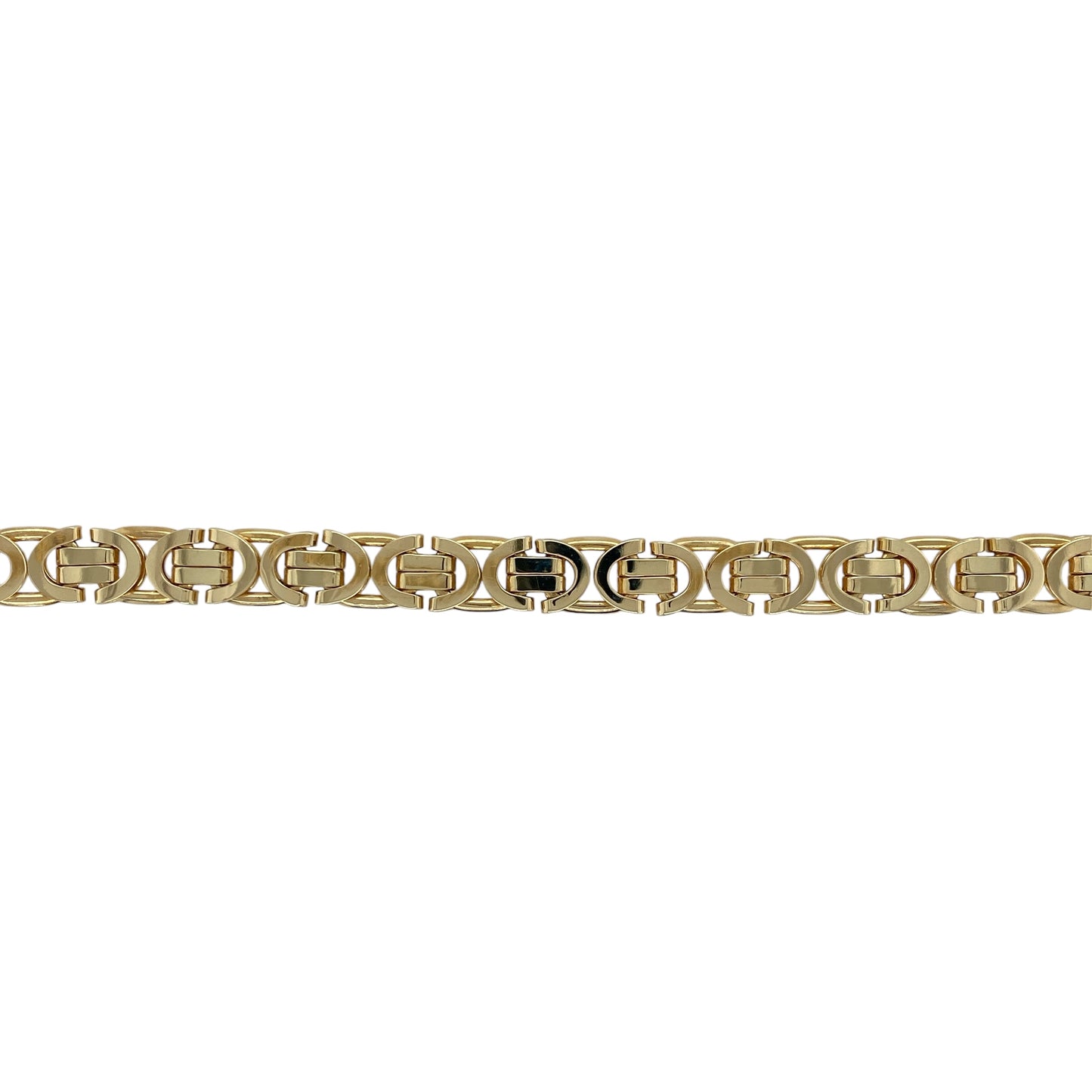 9ct Gold 8" Byzantine Style Bracelet