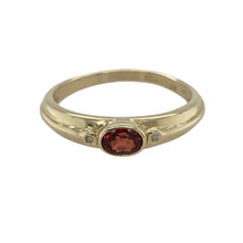Load image into Gallery viewer, 9ct Gold Diamond &amp; Garnet Set Band Ring
