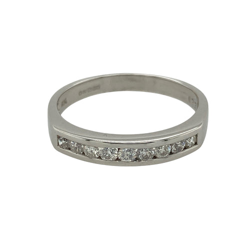 18ct White Gold & Diamond Set Band Ring