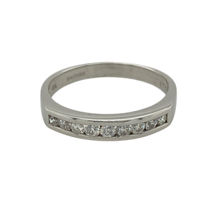 18ct White Gold & Diamond Set Band Ring