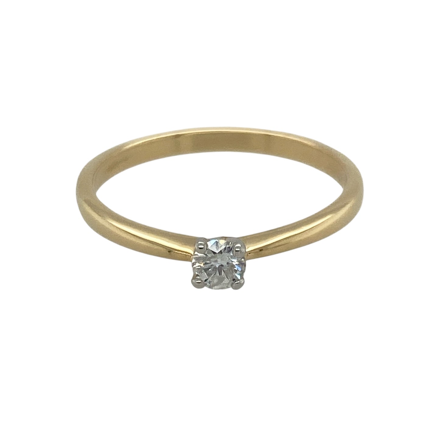 18ct Gold & Diamond Set Solitaire Ring