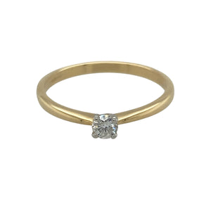 18ct Gold & Diamond Set Solitaire Ring