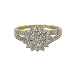 9ct Gold & Diamond Set Cluster Ring