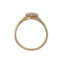 Load image into Gallery viewer, 18ct Gold &amp; Diamond Set Vintage Art Deco Style Flower Cluster Ring
