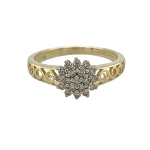 Load image into Gallery viewer, 9ct Gold &amp; Diamond Set Cluster Ring

