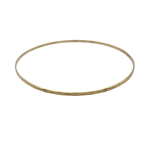 9ct Solid Gold Patterned Bangle