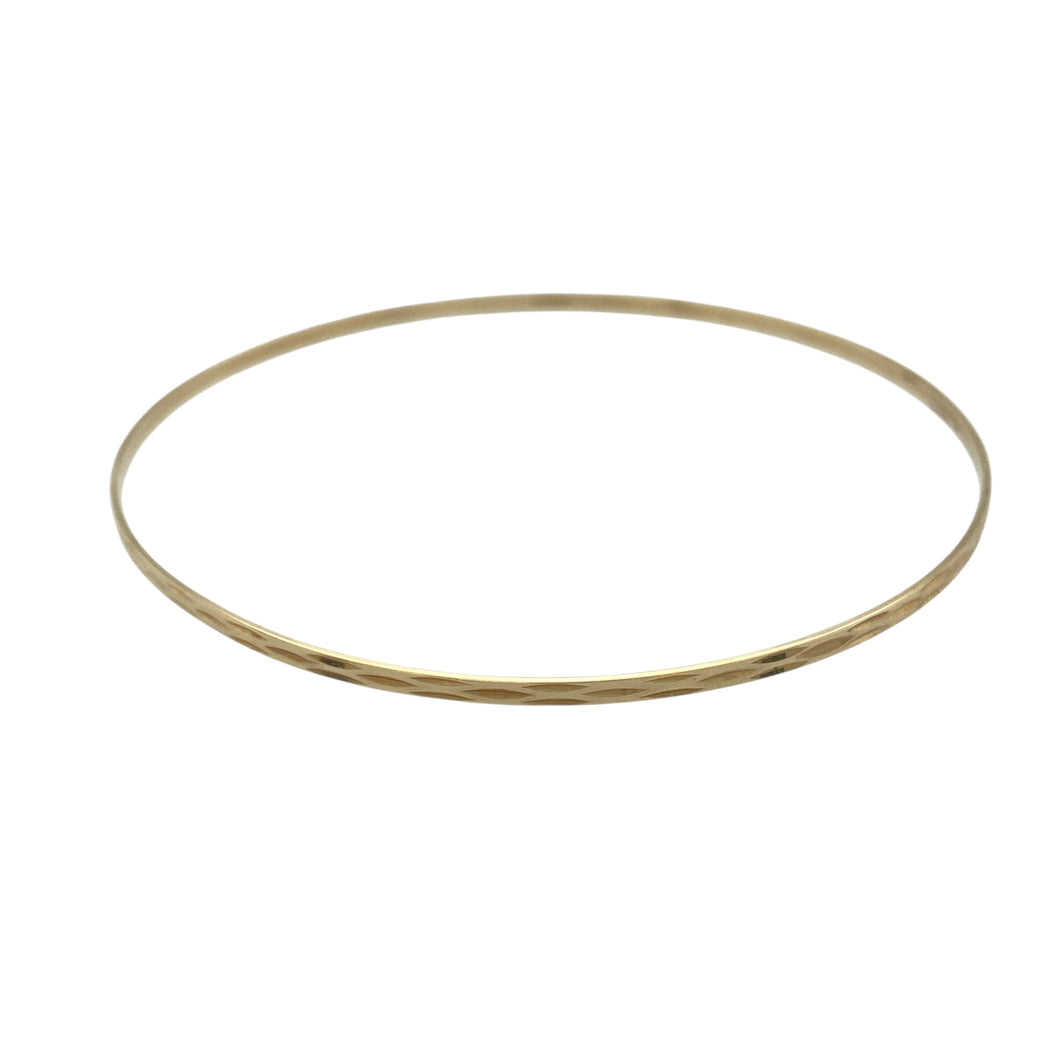 9ct Solid Gold Patterned Bangle