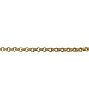 New Solid 925 Silver Heavily 9ct Gold Plated 7" Patterned Belcher Bracelet